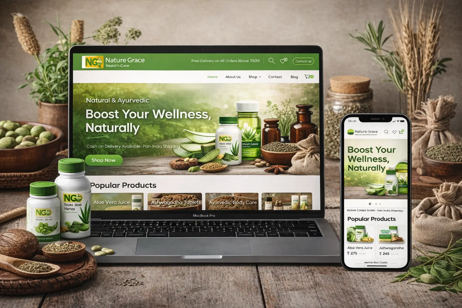 Case Study: Reviving a Slow Website and Building a Connected Online Presence for an Ayurvedic Products and Spices Brand