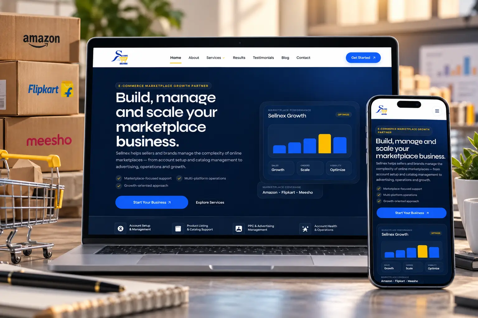 Case Study: How We Built a Marketplace Services Website for Sellnex Solution